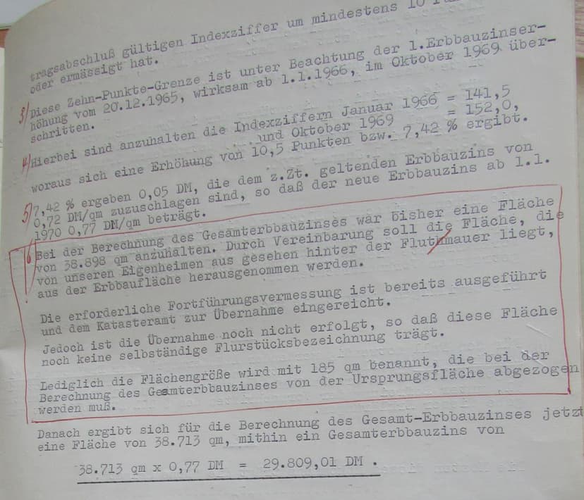 4 Grundstücke mit einem Erbbaurecht belastet