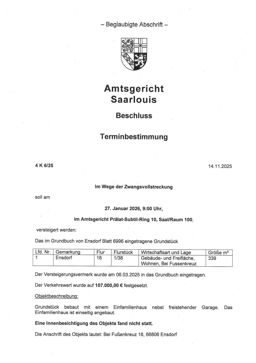 Einfamilienhaus, Garage