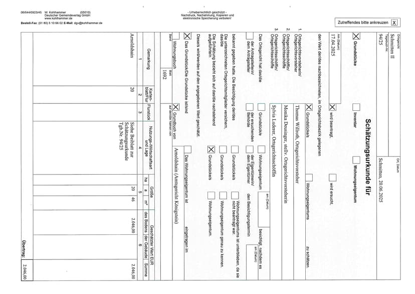 land- und forstwirtschaftlich genutztes Grundstück