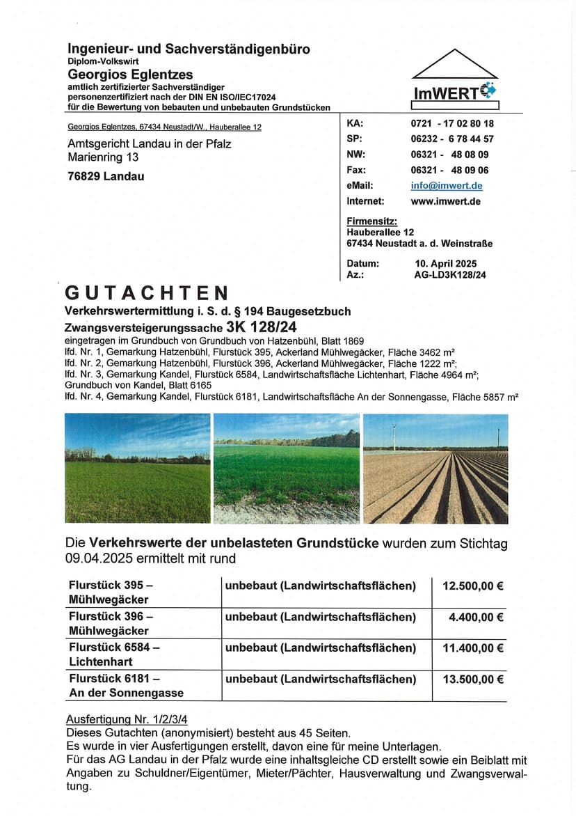 land- und forstwirtschaftlich genutztes Grundstück