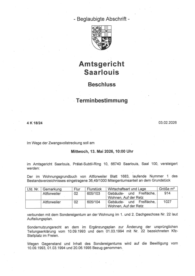 Kfz-Stellplatz, Sonstiges, Eigentumswohnung 