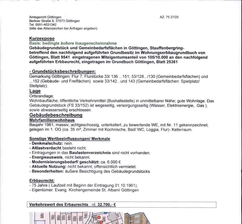 Eigentumswohnung (1 bis 2 Zimmer)