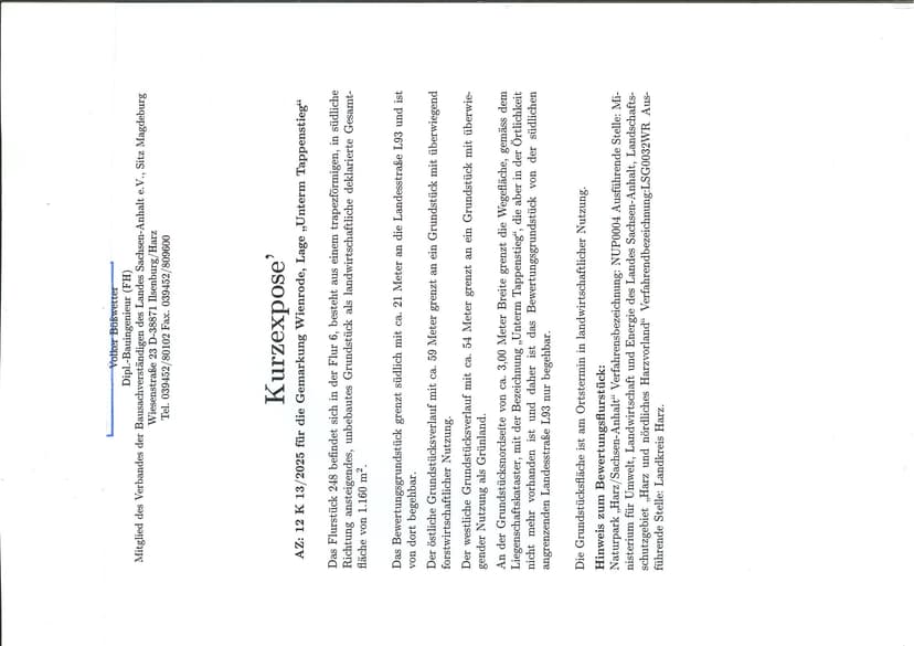 land- und forstwirtschaftlich genutztes Grundstück