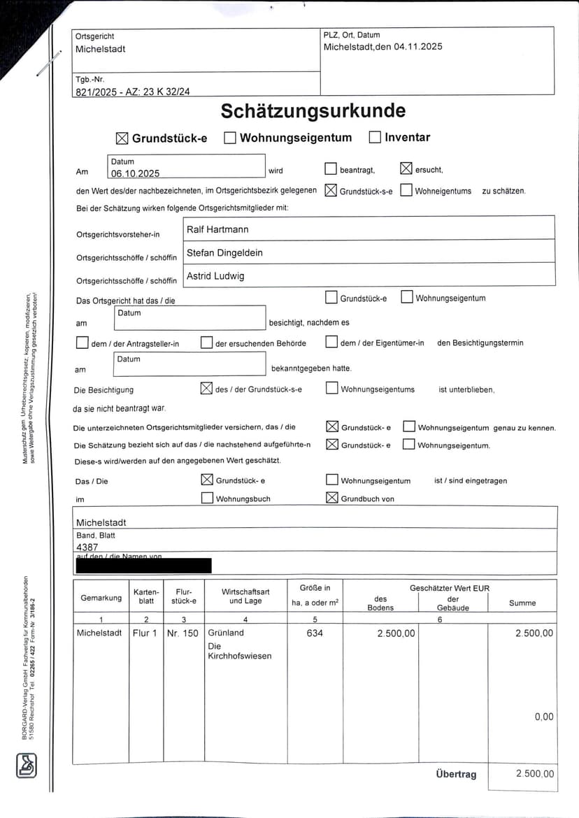 land- und forstwirtschaftlich genutztes Grundstück