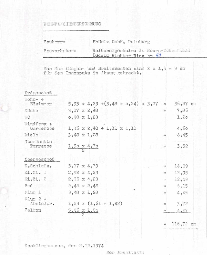 Einfamilienhaus als Reihenmittelhaus