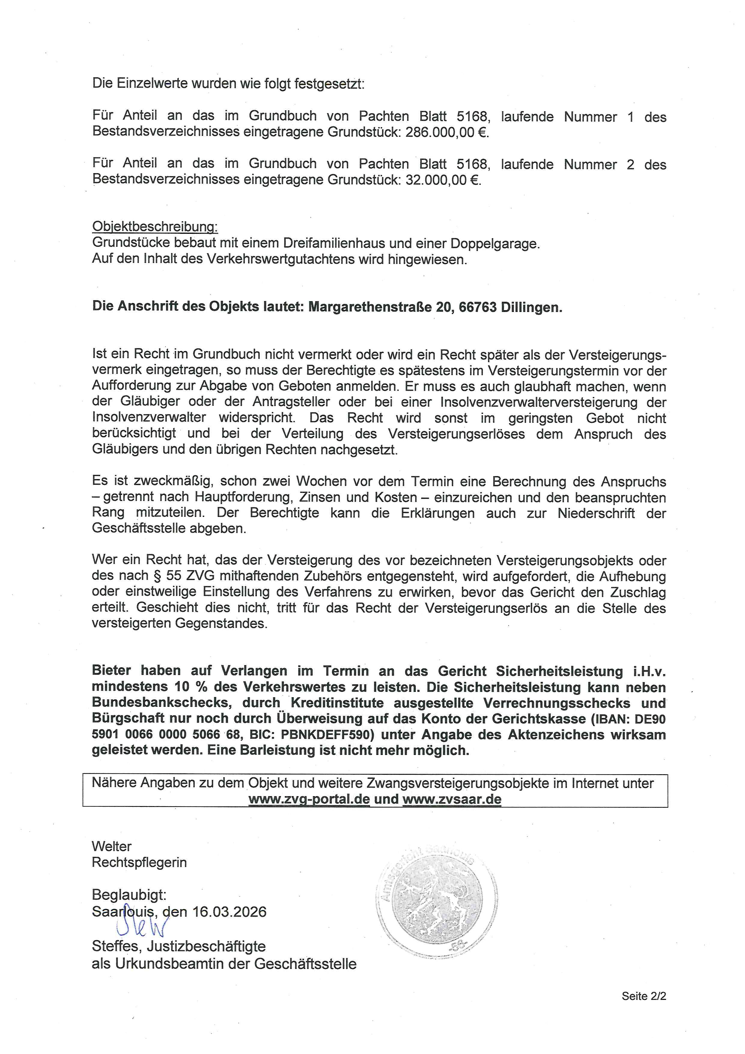 Mehrfamilienhaus, Garage, Sonstiges, Dreifamilienhaus; Doppelgarage  - Bild 1