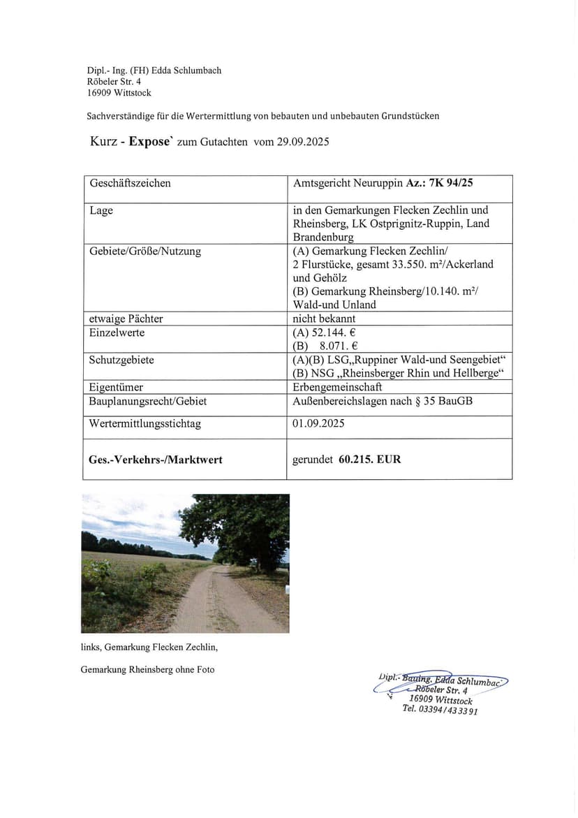 land- und forstwirtschaftlich genutztes Grundstück, Sonstiges
