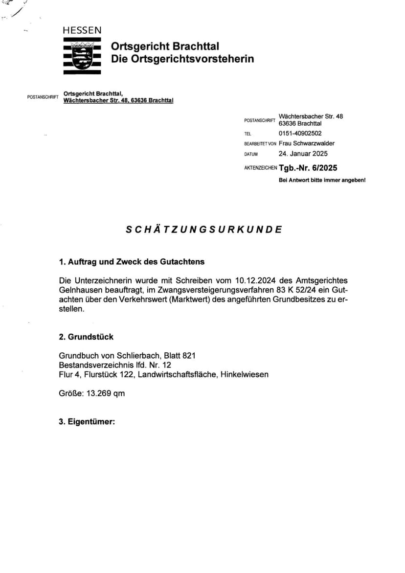 land- und forstwirtschaftlich genutztes Grundstück