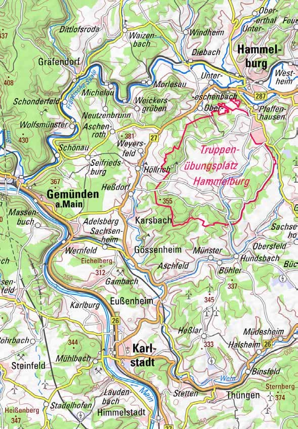 Waldfläche; Verkehrsfläche; Landwirtschaftsfläche 