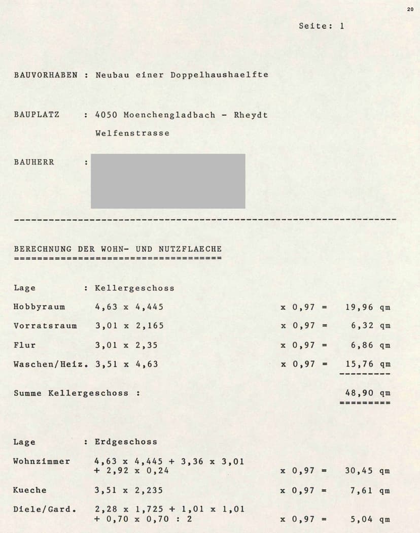 Einfamilienhaus, Doppelhaushälfte