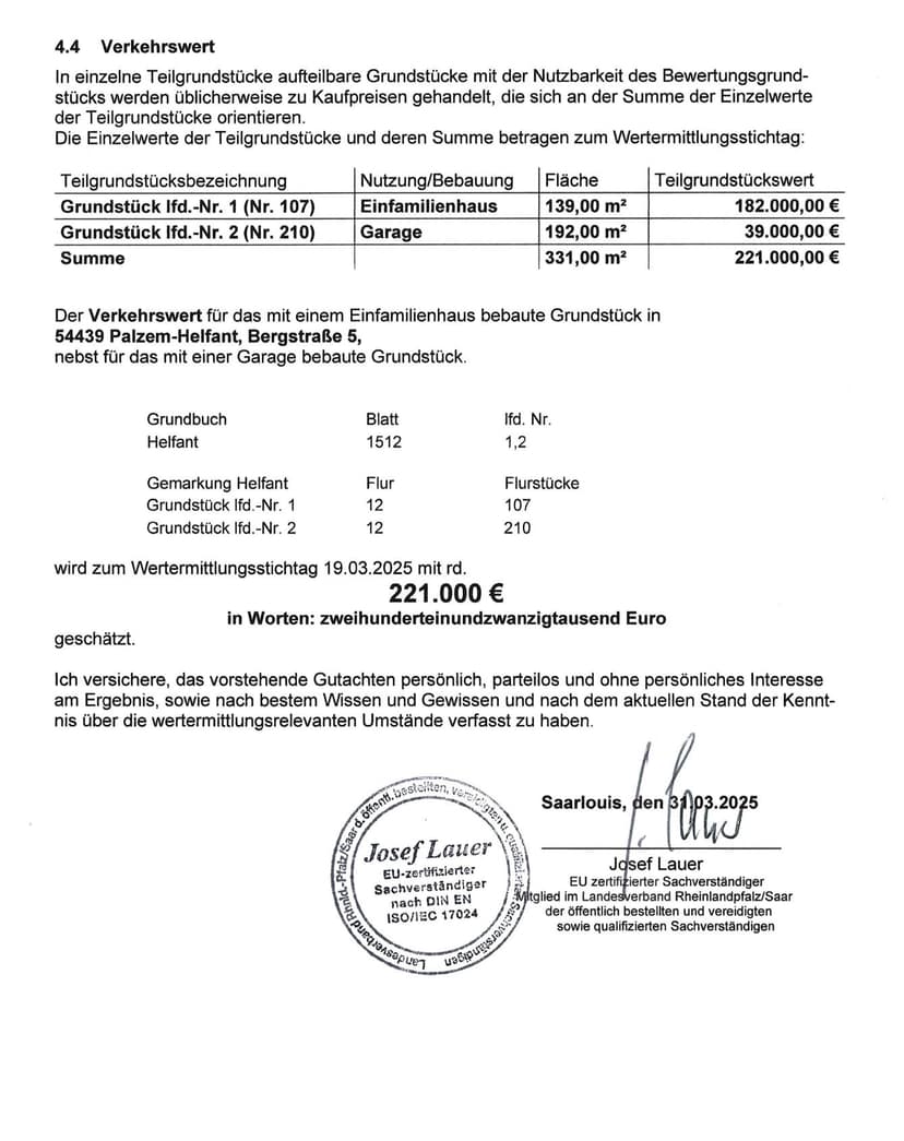 Einfamilienhaus, Garage