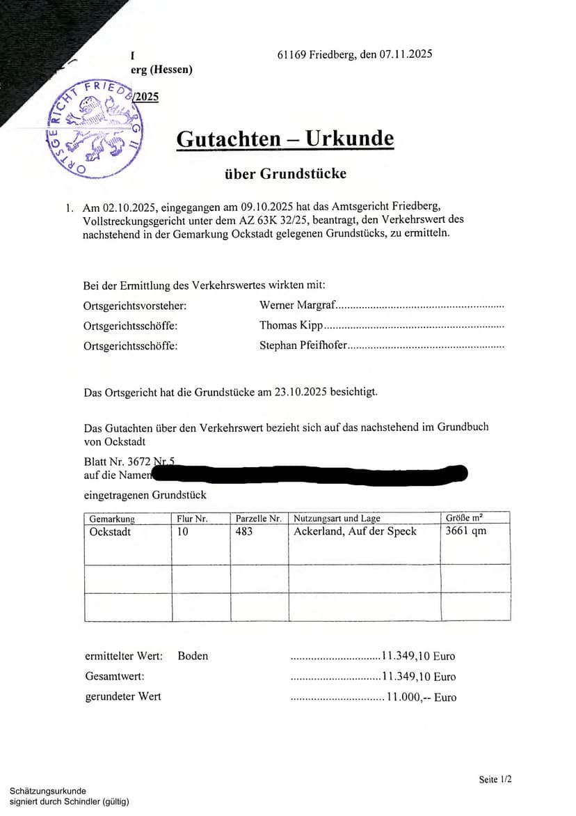 land- und forstwirtschaftlich genutztes Grundstück