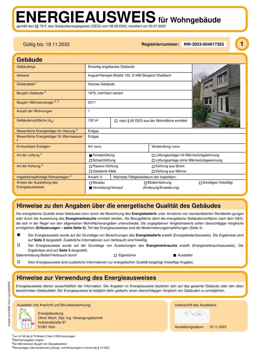 Doppelhaushälfte, Reihenendhaus