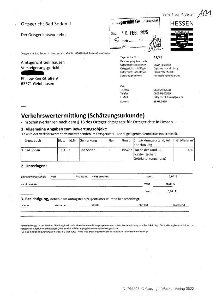 land- und forstwirtschaftlich genutztes Grundstück