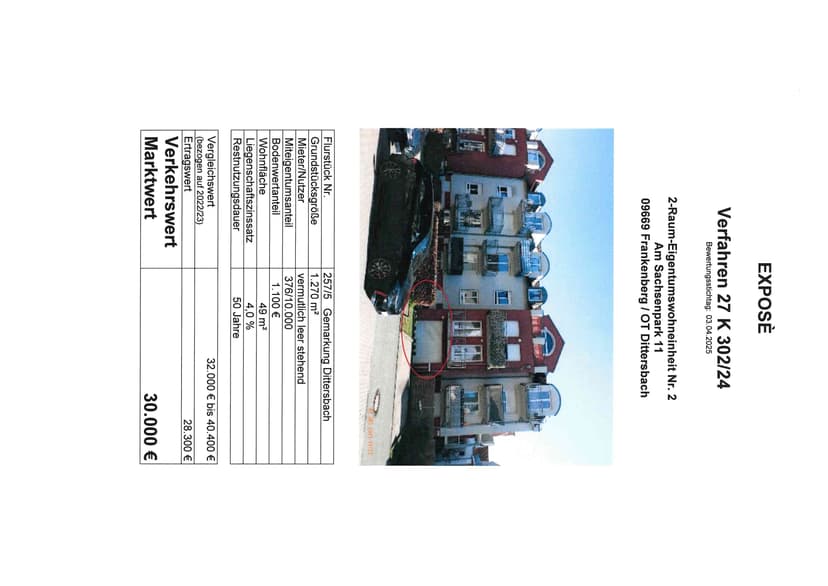 Eigentumswohnung (1 bis 2 Zimmer)