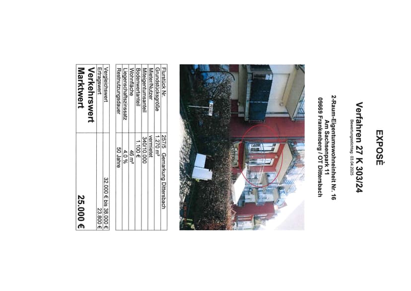Eigentumswohnung (1 bis 2 Zimmer)