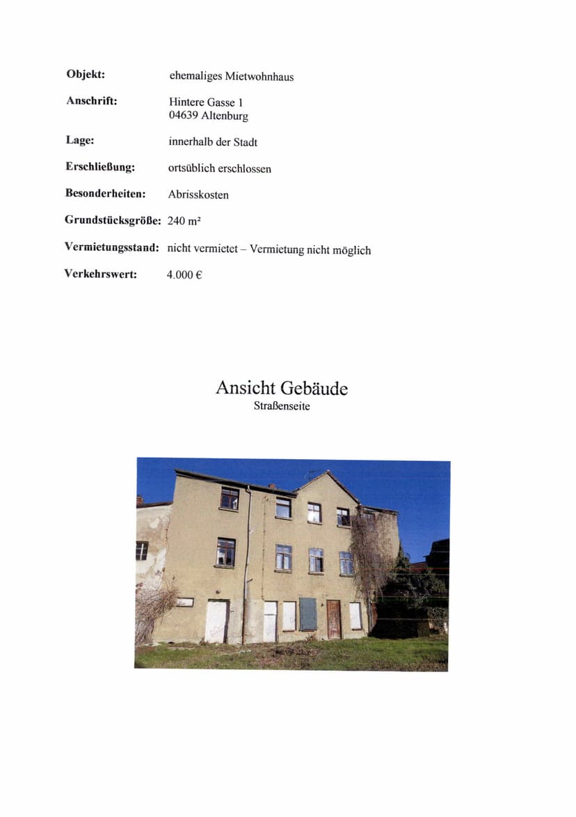Sonstiges, Wohnhaus